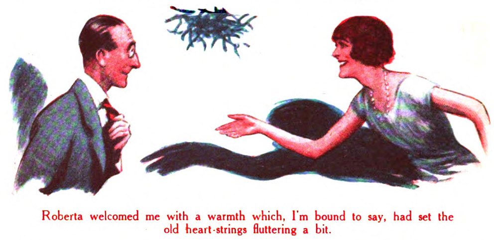 Roberta welcomed me with a warmth which, I'm bound to say, had set the old heart-strings futtering a bit.